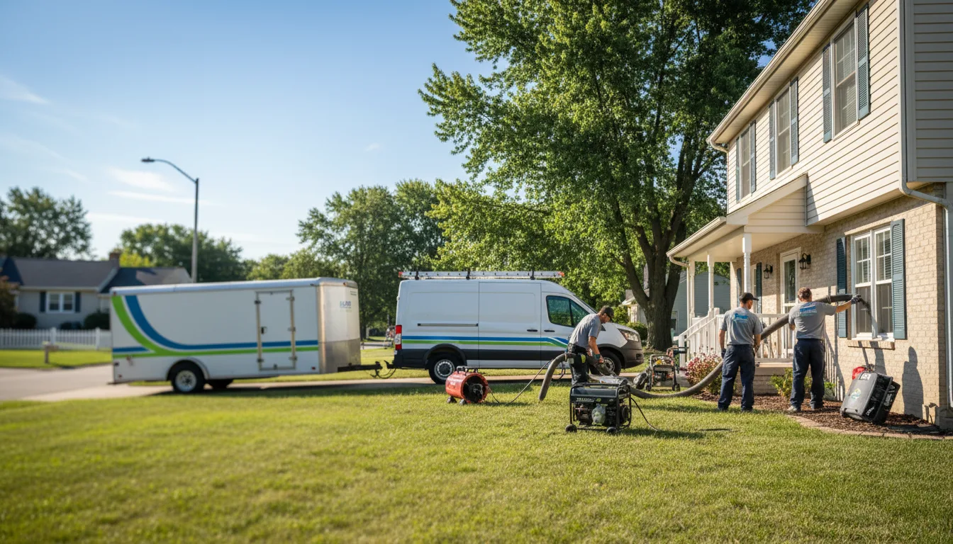 Flooded Basement Restoration And Cleanup With Repair in Farmersville, OH near me